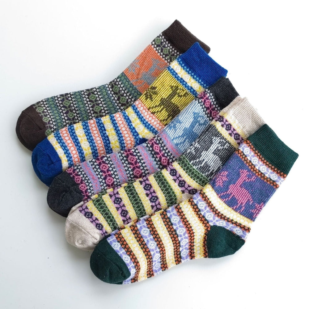 Cozy Rhombus Winter Wool Socks